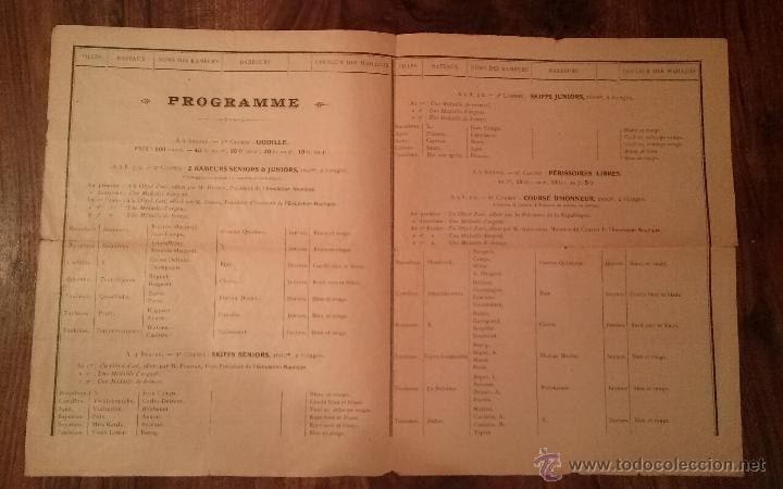 Coleccionismo deportivo: REGATES INTERNATIONALES 1903 TOLOUSE BASSIN DE TUNIS, SKIFFS, 2 RAMEURS. Castillonnais, Bayoone,