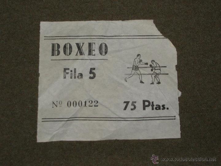 Coleccionismo deportivo: ENTRADA VELADA DE BOXEO - 75 PESETAS - NO FIGURA LOCALIDAD