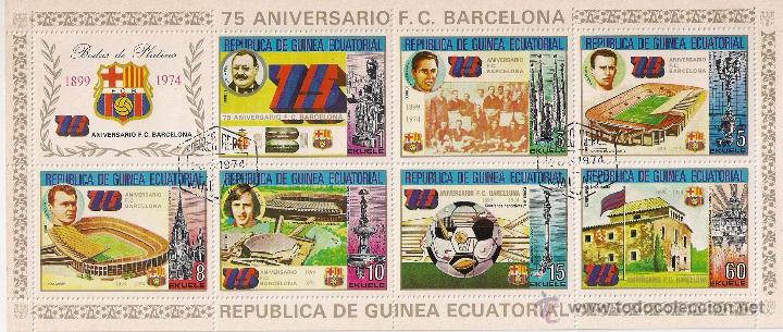 Coleccionismo deportivo: 8 VI&Ntilde;ETAS  DEL 75  ANIVERSARIO  DEL F.C. BARCELONA  ( 1899 - 1974 )  Perfecto Estado