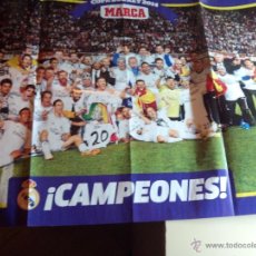 Coleccionismo deportivo: POSTER REAL MADRID CAMPEONES DE LA COPA DEL REY 2014 DEL PERIODICO MARCA. Lote 46749331