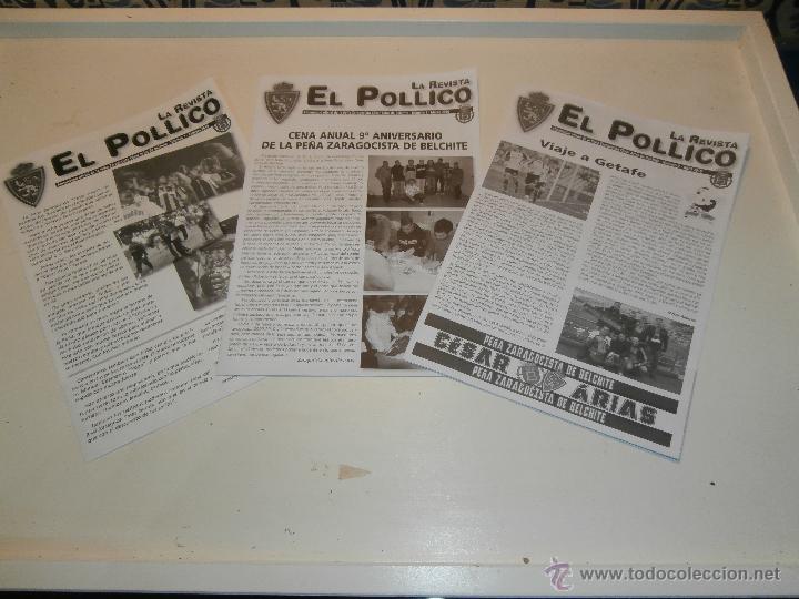Sports collectibles: 3 unicas revistas el pollico del real zaragoza, pe&ntilde;a de belchite cesar arias