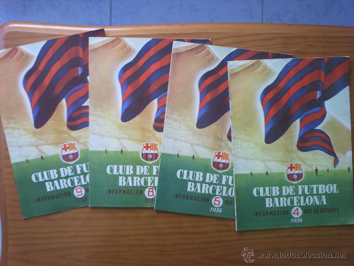 Sports collectibles: LOTE CUATRO BOLETINES F.C. BARCELONA A&Ntilde;OS 54 Y 55