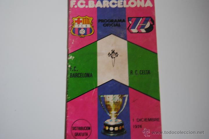 Coleccionismo deportivo: PROGRAMA OFICIAL F.C.BARCELONA  1-DICIEMBRE 1974 - Foto 1