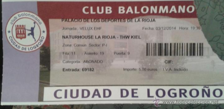 Coleccionismo deportivo: ENTRADA CHAMPIONS LEAGUE DE BALONMANO - Foto 1