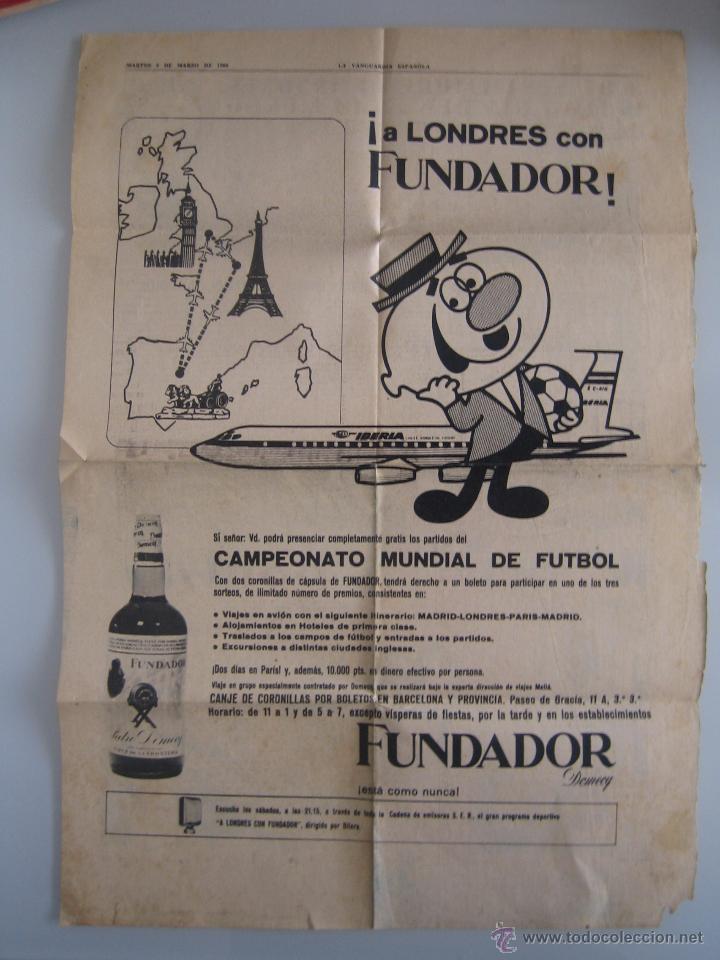 Sammelleidenschaft Sport: recorte original de prensa la vanguardia marzo 1966 publicidad mundial inglaterra jerez fundador