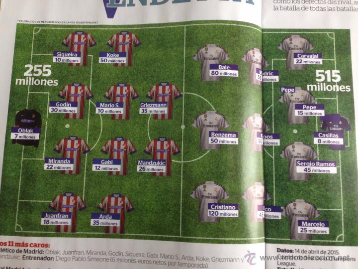Coleccionismo deportivo: PROGRAMA ATLETICO MADRID REAL MADRID CHAMPIONS 2014 2015 EL BALON N&ordm; 1 - Foto 3