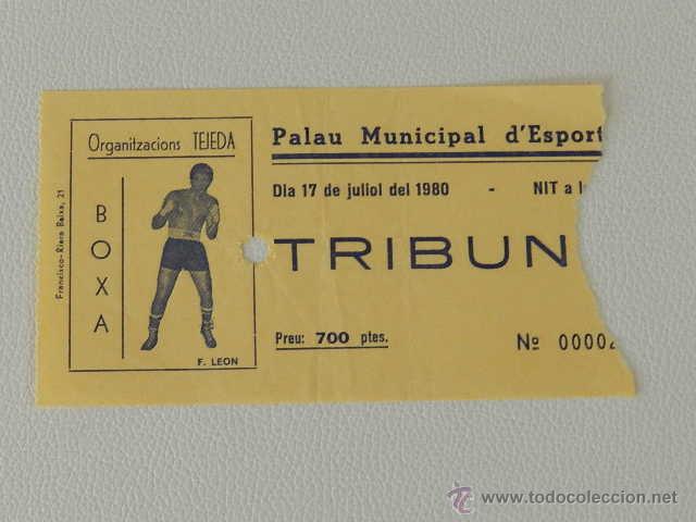 Coleccionismo deportivo: ENTRADA BOXEO CAMPEONATO BARCELONA 1980 - Foto 1