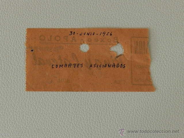 Coleccionismo deportivo: ENTRADA BOXEO BARCELONA APOLO JUNIO 1956 AFICIONADOS - Foto 2