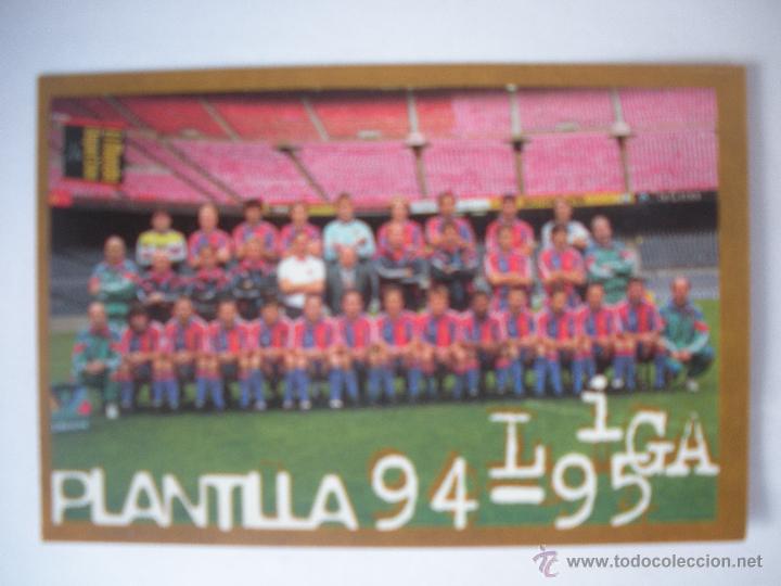 Coleccionismo deportivo: FICHA - PLANTILLA  BAR&Ccedil;A - LIGA 1994 - 1995 - - Foto 1