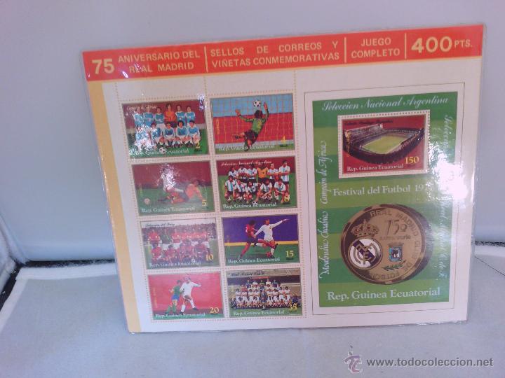 Coleccionismo deportivo: sellos de correos  75 aniversario del real madrid