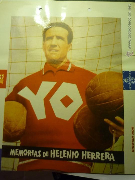 Coleccionismo deportivo: lamina la vanguardia dedicada a helenio herrera.--110---dorso datos catalan