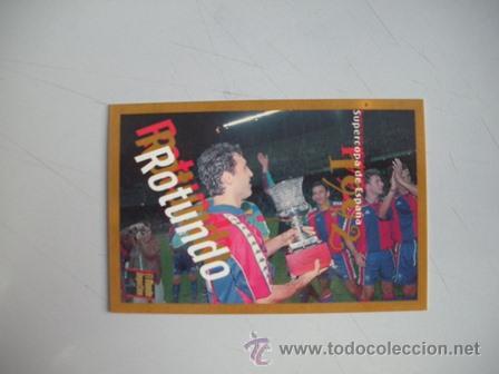 Coleccionismo deportivo: FICHA TECNICA DEL BAR&Ccedil;A- SUPER COPA DEL A&Ntilde;O 1992 - ROTUNDO - - Foto 1