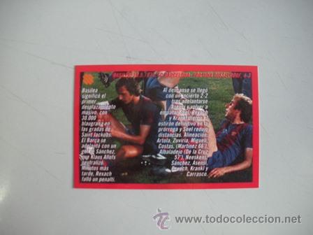Coleccionismo deportivo: FICHA TECNICA DEL BAR&Ccedil;A- RECOPA BASILEA - 1978 - 1979 - EL HITO - - Foto 2