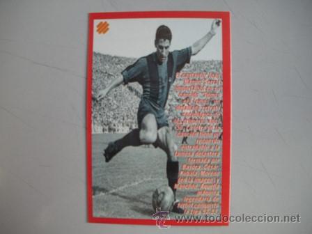 Coleccionismo deportivo: FICHA TECNICA DEL BAR&Ccedil;A- LA DELANTERA - BASORA - - Foto 2