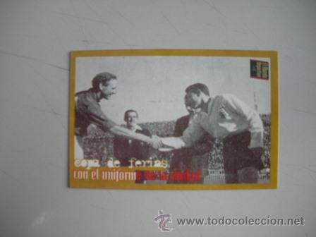 Coleccionismo deportivo: FICHA TECNICA DEL BAR&Ccedil;A - COPA DE FERIAS - CON EL UNIFORME DE LA CIUDAD - - Foto 1