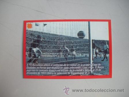Coleccionismo deportivo: FICHA TECNICA DEL BAR&Ccedil;A - COPA DE FERIAS - CON EL UNIFORME DE LA CIUDAD - - Foto 2