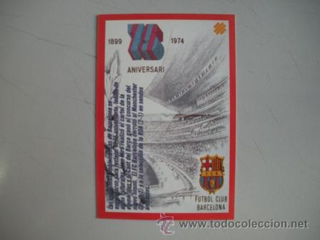 Coleccionismo deportivo: FICHA TECNICA DEL BAR&Ccedil;A - 75 ANIVERSARIO DEL BAR&Ccedil;A - - Foto 2
