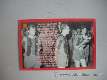 Coleccionismo deportivo: FICHA TECNICA DEL BAR&Ccedil;A -MALDITOS POSTES - BERNA - - Foto 2