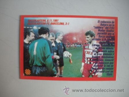 Coleccionismo deportivo: FICHA TECNICA DEL BAR&Ccedil;A- EL EXTASIS DE BAKERO - - Foto 2