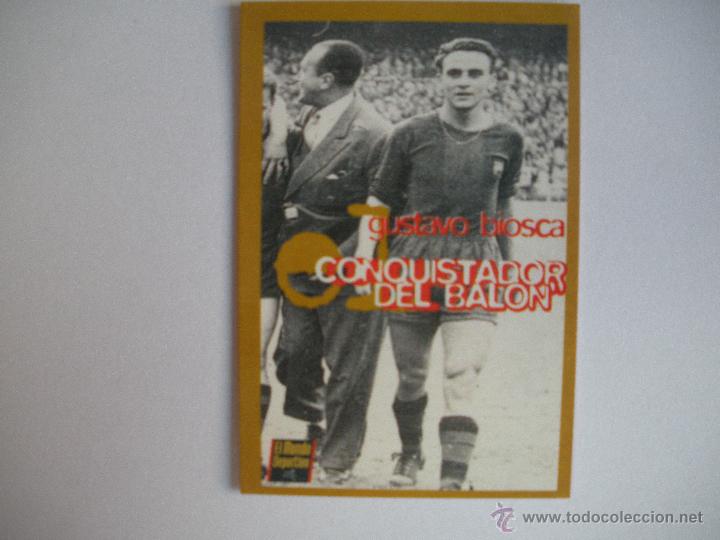 Coleccionismo deportivo: FICHA TECNICA DEL BAR&Ccedil;A - GUSTAVO  BIOSCA - - Foto 1