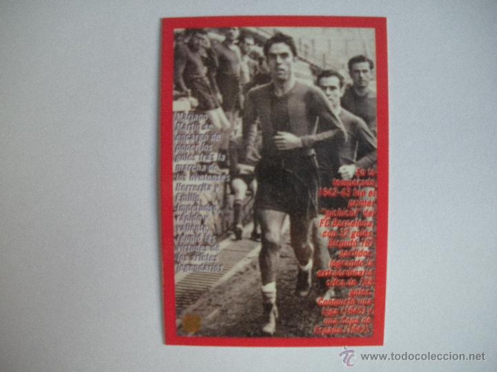 Coleccionismo deportivo: FICHA TECNICA DEL BAR&Ccedil;A - MARIANO MARTIN - - Foto 2