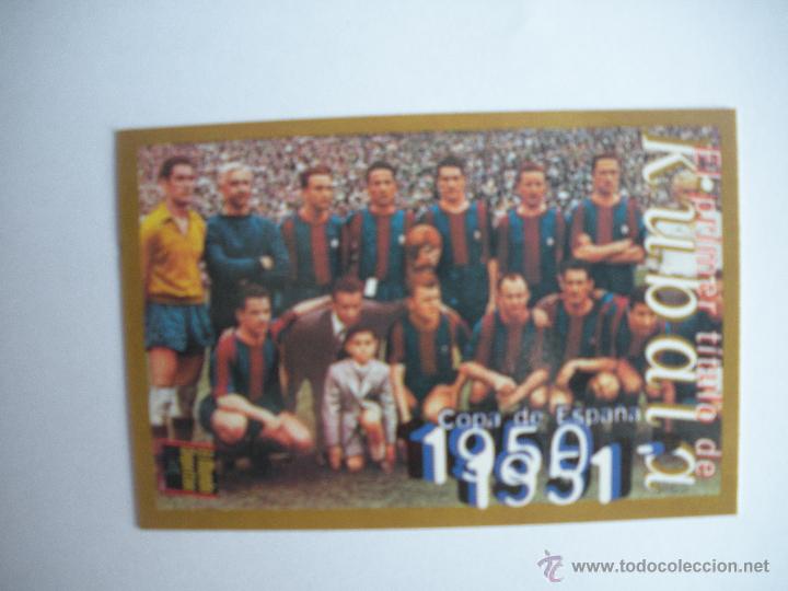 Coleccionismo deportivo: FICHA TECNICA DEL BAR&Ccedil;A -  EL PRIMER TITULO DE KUBALA - 195 -1951 - - Foto 1