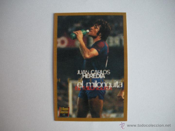 Coleccionismo deportivo: FICHA TECNICA DEL BAR&Ccedil;A -  JUAN CARLOS HEREDIA - - Foto 1