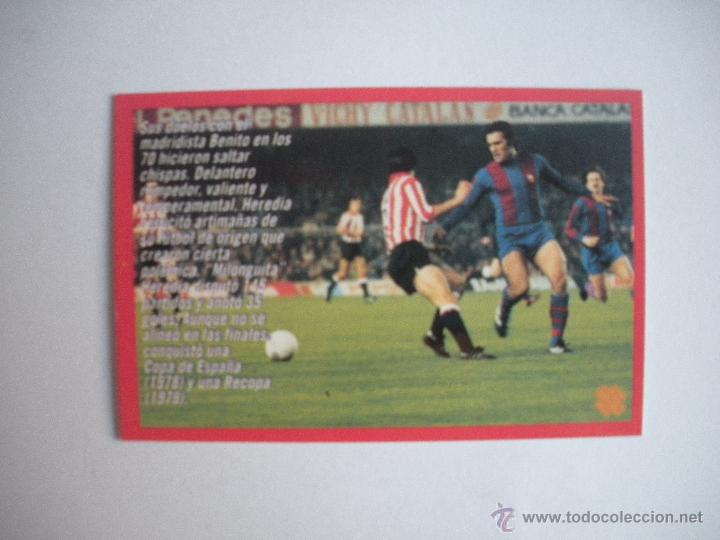 Coleccionismo deportivo: FICHA TECNICA DEL BAR&Ccedil;A -  JUAN CARLOS HEREDIA - - Foto 2