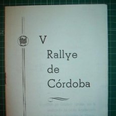 Coleccionismo deportivo: V RALLYE DE CÓRDOBA. 25 MAYO1980. [REGLAMENTO] / ESCUDERÍA CÓRDOBA