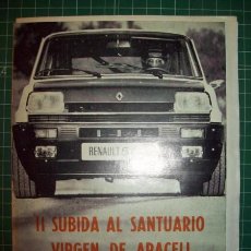 Coleccionismo deportivo: II SUBIDA AL SANTUARIO VIRGEN DE ARACELI. LUCENA 14 MAYO 1978. [REGLAMENTO]