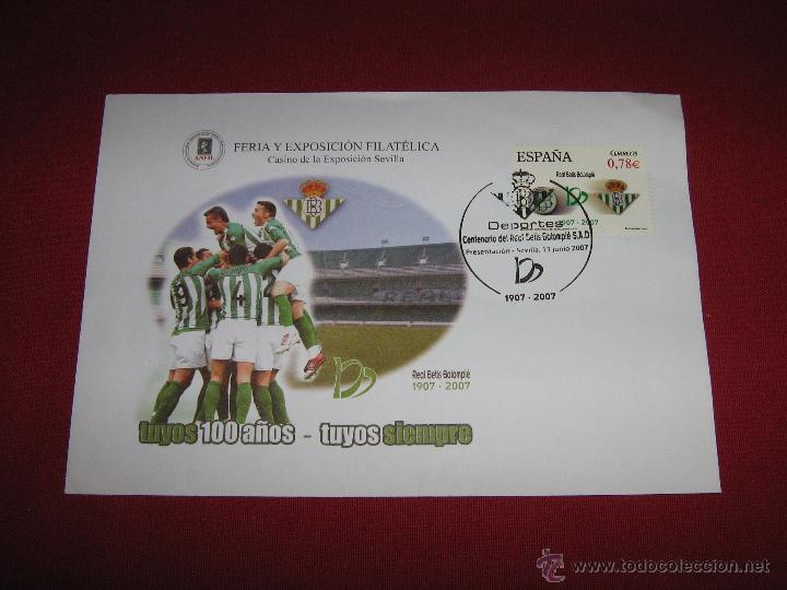 Collectionnisme sportif: SOBRE CON MATASELLOS ESPECIAL DEL CENTENARIO DEL REAL BETIS BALOMPIE