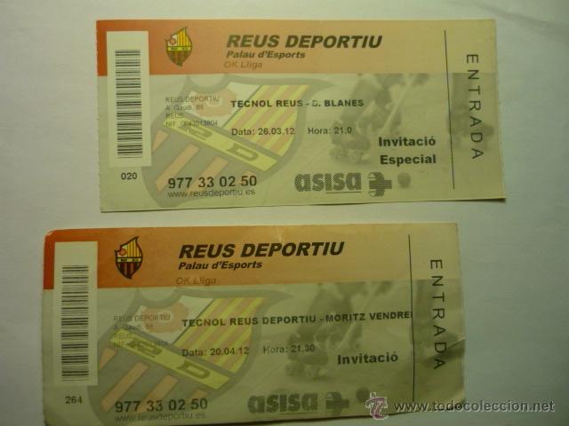 Collectionnisme sportif: LOTE ENTRADAS HOCKEY SOBRE PATINES .--REUS DEPORTIVO A&Ntilde;O 2012