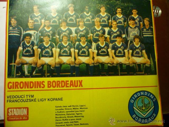 Collectionnisme sportif: lamina de revista extranjera stadion - equipo frances girondins de burdeus
