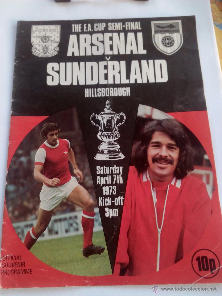 Coleccionismo deportivo: PROGRAMA SEMIFINAL THE F.A. CUP 1973 ARSENAL SUNDERLAND - Foto 1