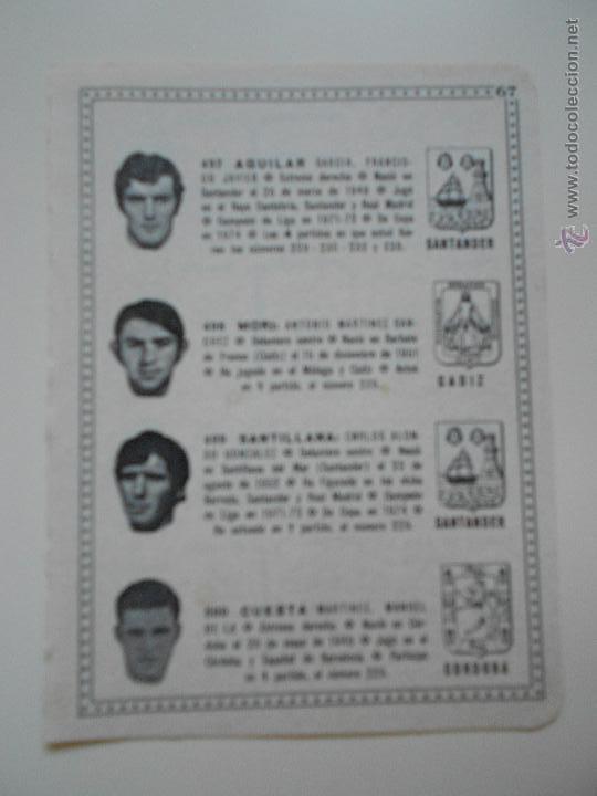 Sammelleidenschaft Sport: hln- antigua hoja futbol- 1972 aguilar, mori, santillana, cuesta