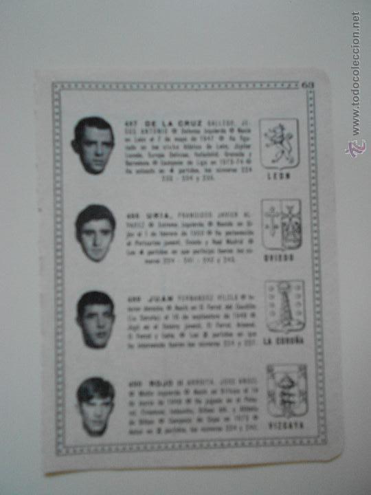 Sammelleidenschaft Sport: hln- antigua hoja futbol- 1971 de la cruz, uria, juan, rojo II