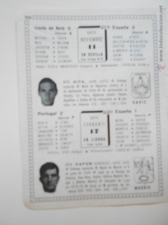 Sammelleidenschaft Sport: hln- antigua hoja futbol- 1971 hita, capon. irlanda-espa&ntilde;a. portugal-espa&ntilde;a
