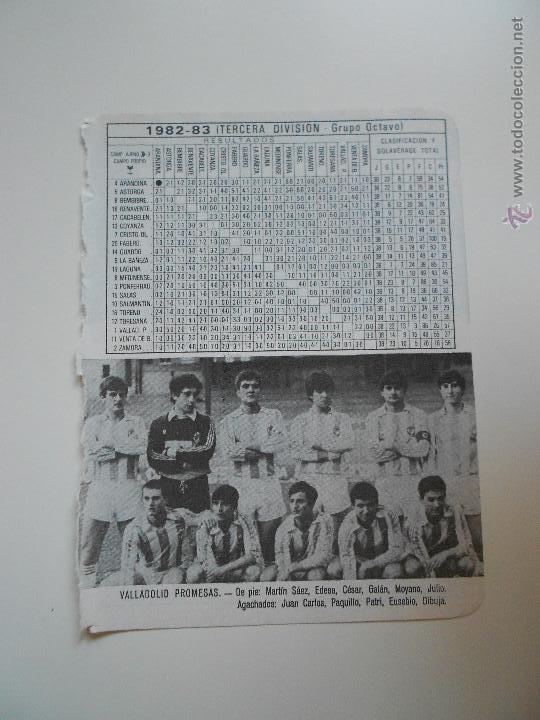 Sammelleidenschaft Sport: hln- antigua hoja futbol- valladolid promesas 1982-83