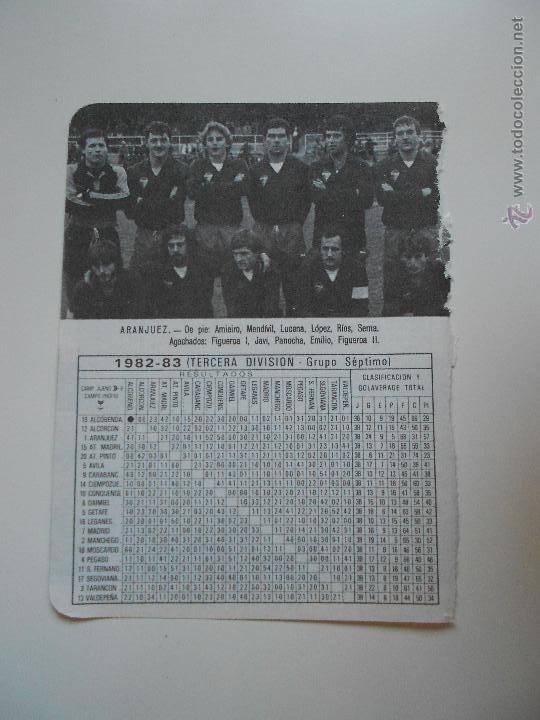 Sammelleidenschaft Sport: hln- antigua hoja futbol- aranjuez 1982-83