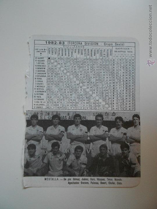 Sammelleidenschaft Sport: hln- antigua hoja futbol- mestalla 1982-83
