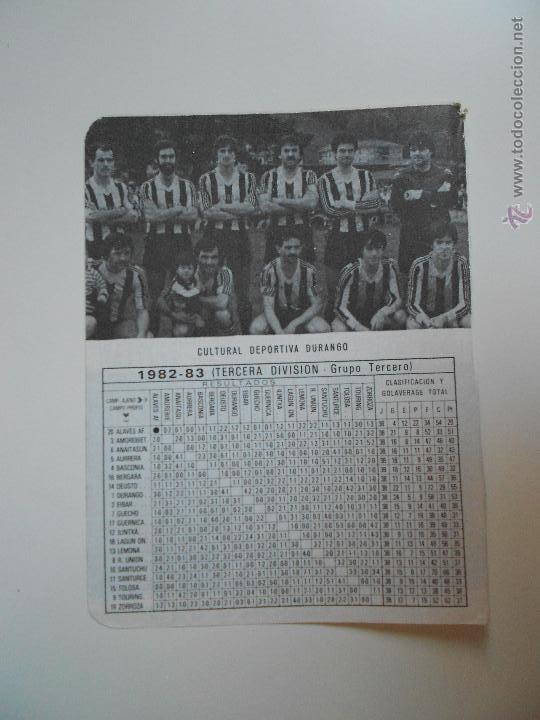 Sammelleidenschaft Sport: hln- antigua hoja futbol- cultural deportiva durango 1982-83