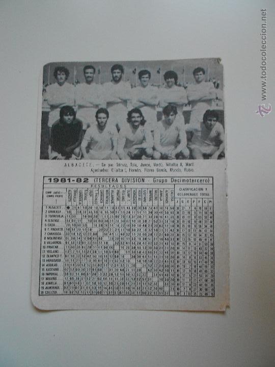 Sammelleidenschaft Sport: hln- antigua hoja futbol- albacete 1981-82