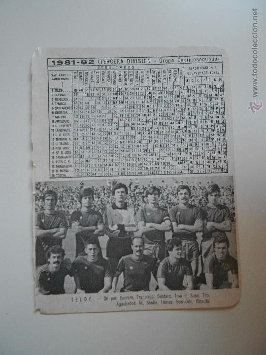 Sammelleidenschaft Sport: hln- antigua hoja futbol- telde 1981-82