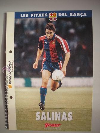 Coleccionismo deportivo: FICHA TECNICA  DEL  BAR&Ccedil;A  -   S AL I N A S   - - Foto 1