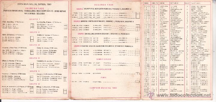 Coleccionismo deportivo: PROGRAMA DEL CAMPEONATO MUNDIAL DE FUTBOL - ESPA&Ntilde;A 1982 - Foto 2