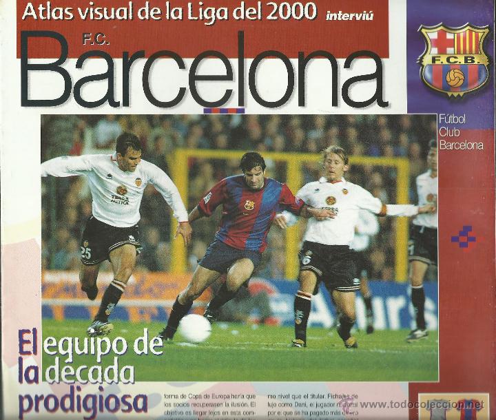 Coleccionismo deportivo: FICHA DEL BARCELONA DE 8 PAGINAS DE EL ATLAS DE LA LIGA 2000