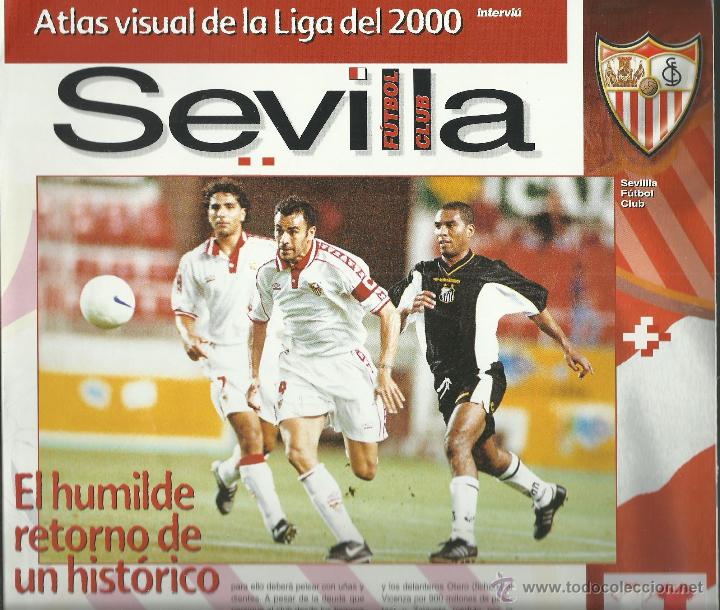 Coleccionismo deportivo: FICHA DEL SEVILLA DE 8 PAGINAS DE EL ATLAS DE LA LIGA 2000
