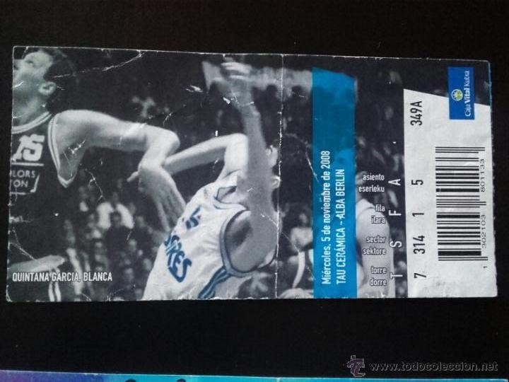 Coleccionismo deportivo: ENTRAD BASKONIA TAU CERAMICA VS ALBA BERLIN - Foto 1