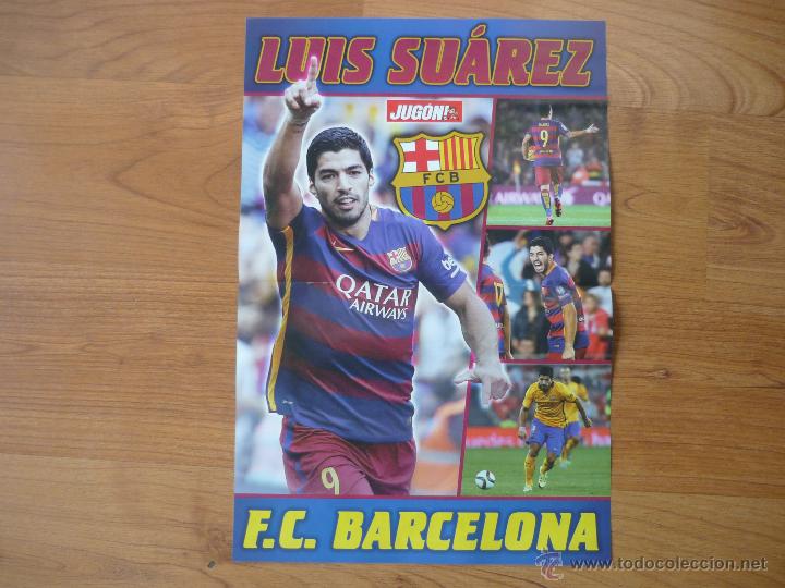 Coleccionismo deportivo: POSTER DE LUIS SUAREZ (FC BARCELONA) - 30 x 45 cms. - JUGON PANINI - FUTBOL LIGA URUGUAY BAR&Ccedil;A