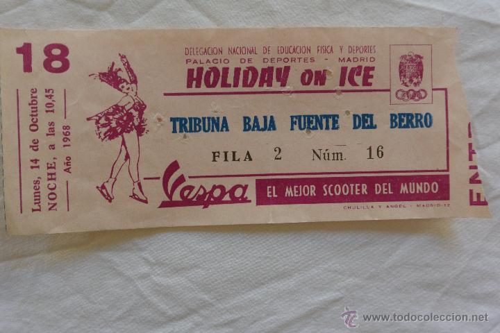 Coleccionismo deportivo: Entrada Holiday on Ice 1968 - Foto 1